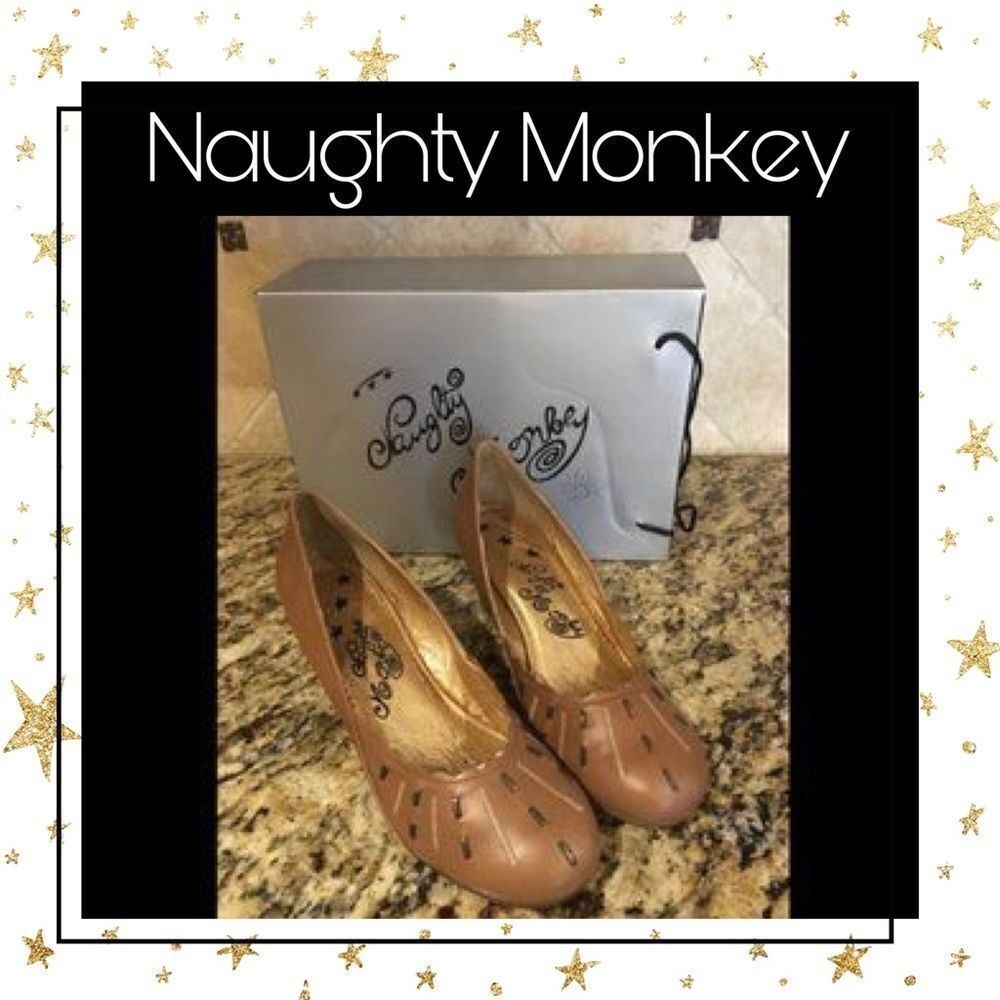 NEW Naughty Monkey Tan Wedge Loafers 9.5 9.5M